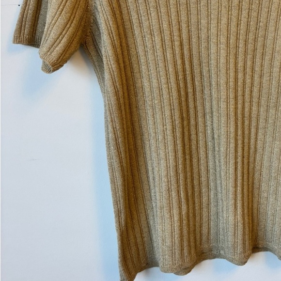 Vintage Jessica Gold Ribbed Knit Tee - Picture 5 of 7